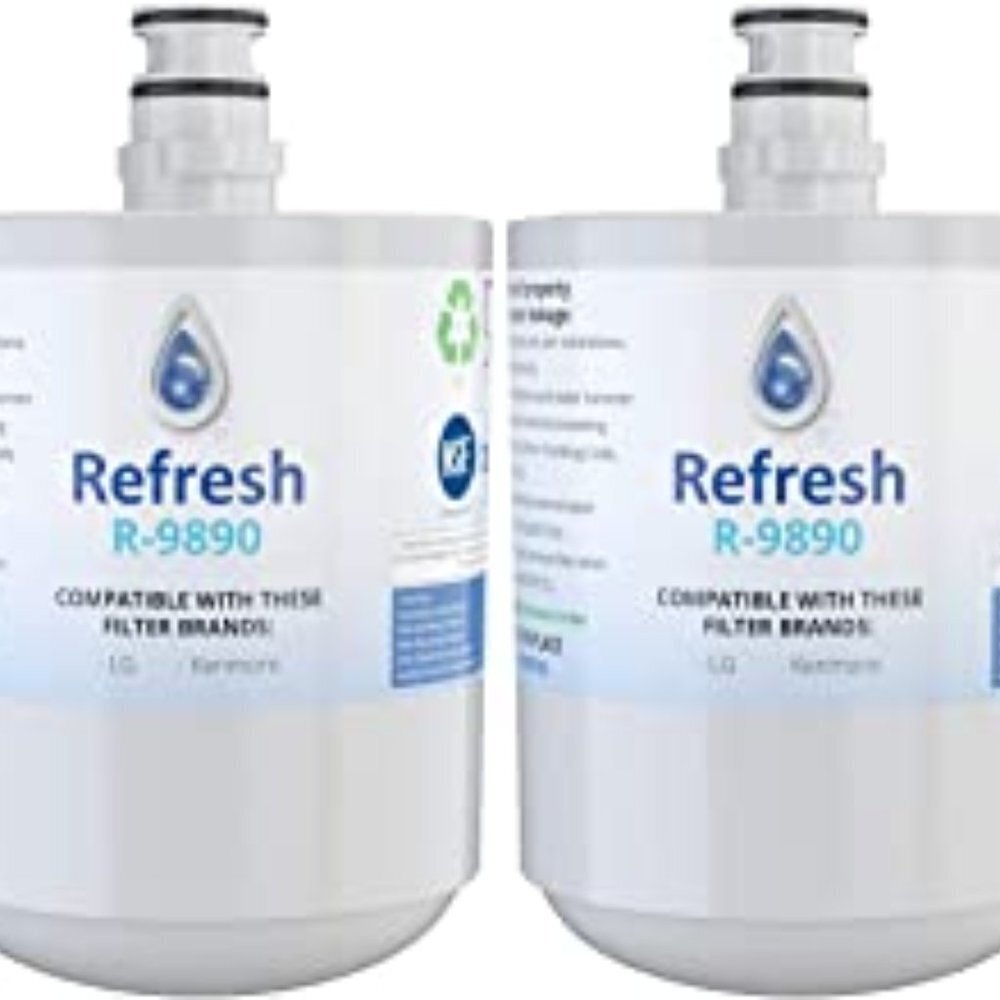 TWO new Refresh R-9890 Replacement Water Filter LG & Kenmore Refrigerators